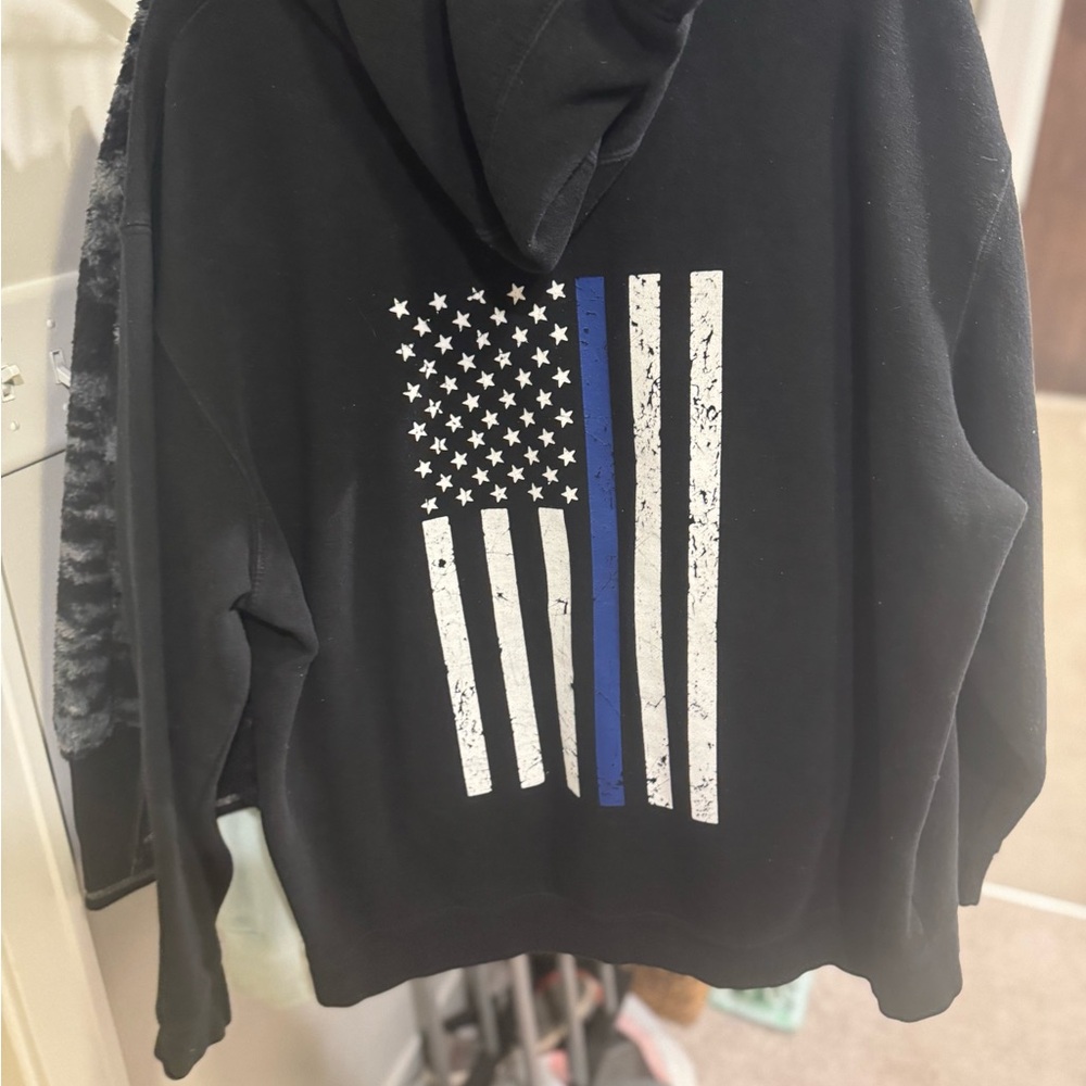 Source Unknown Black and White Flag Hoodie